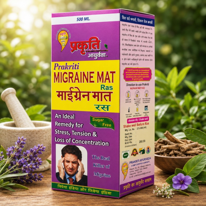 Prakriti Migraine Mat Ras  (280x2 Pcs (500ml)